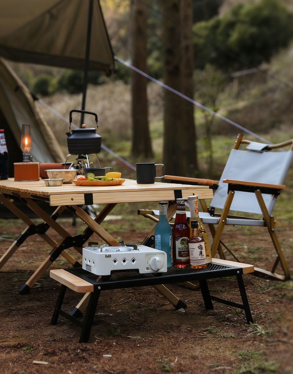 Fold‑Away Heat‑Safe Mesh Table