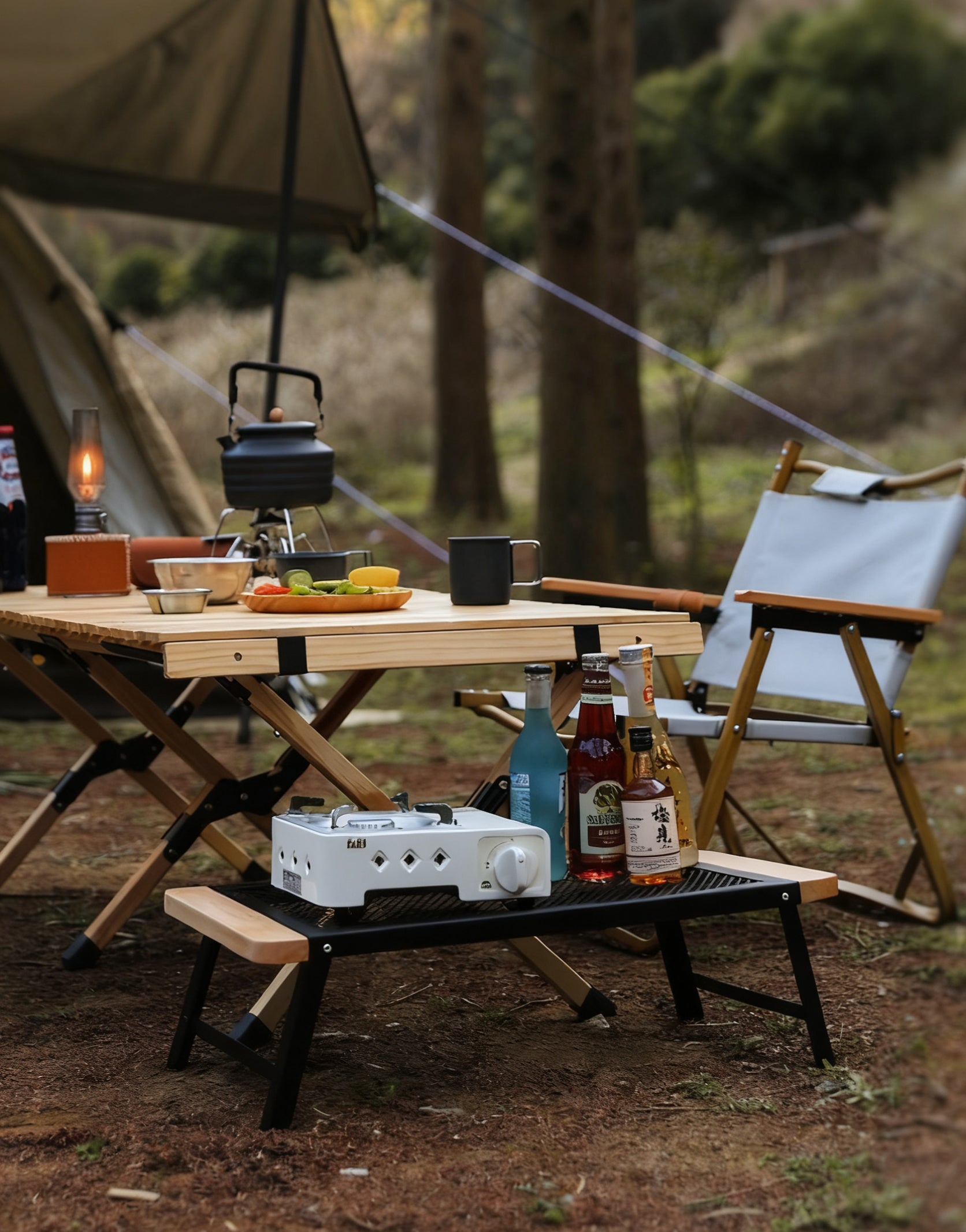 Fold‑Away Heat‑Safe Mesh Table