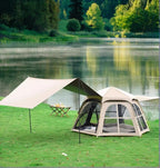 Tent With Hexagon Tarp