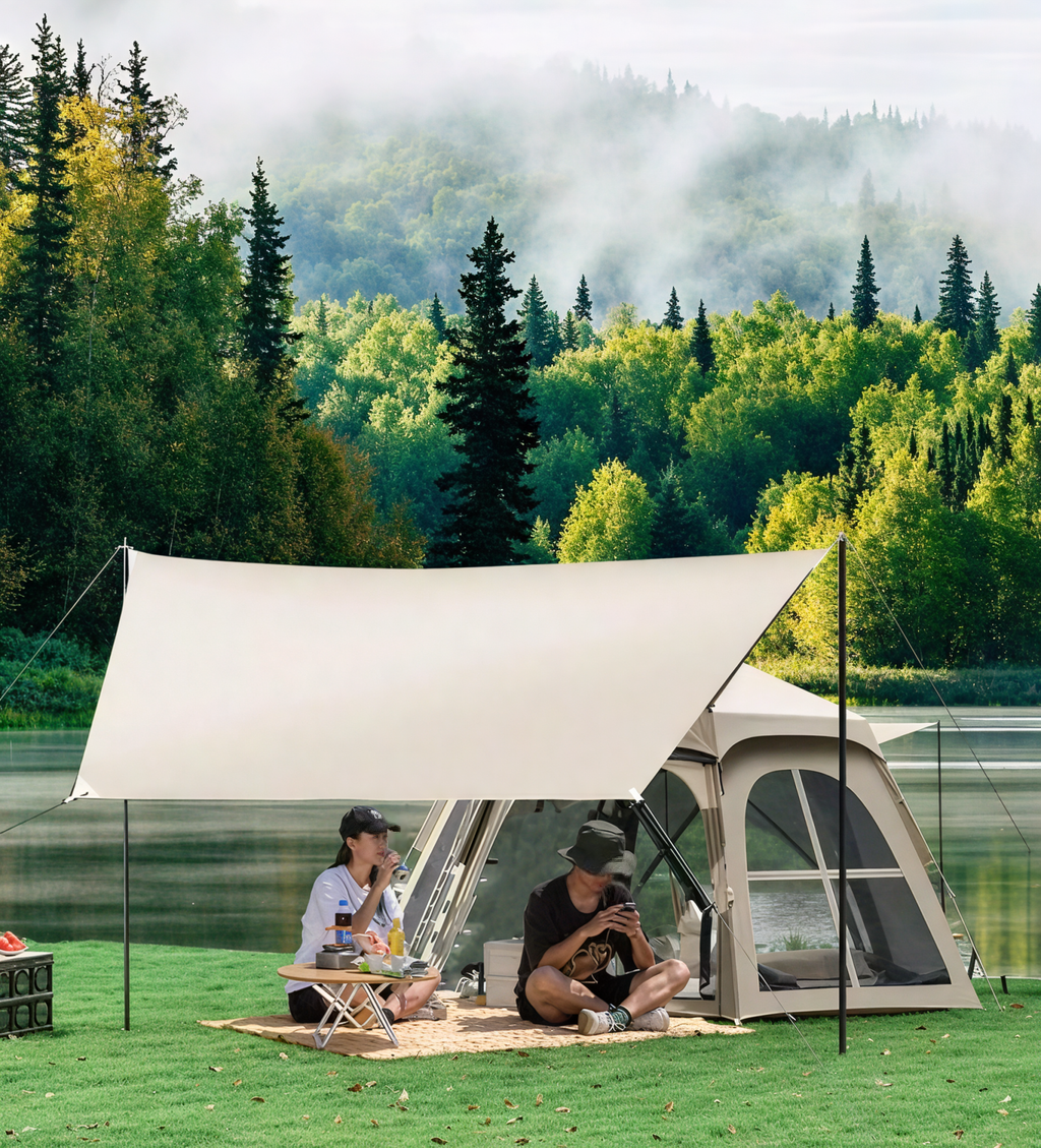 Tent With Hexagon Tarp