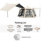 Tent With Hexagon Tarp